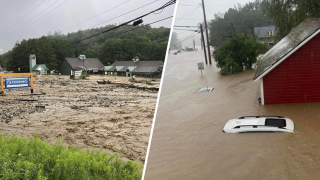 Widespread flooding in Vermont amid heavy storms on Monday, July 10, 2023.