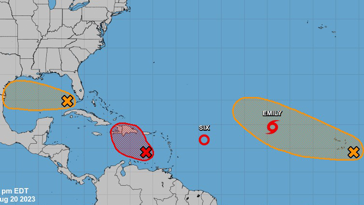 Tropical Storm Emily Forms In The Atlantic, With Four Other Areas Being ...