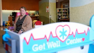 Dr. Katy Miller, the medical director of adolescent medicine for Children’s Minnesota, sits for a portrait at the hospital in Minneapolis, Thursday, June 29, 2023.