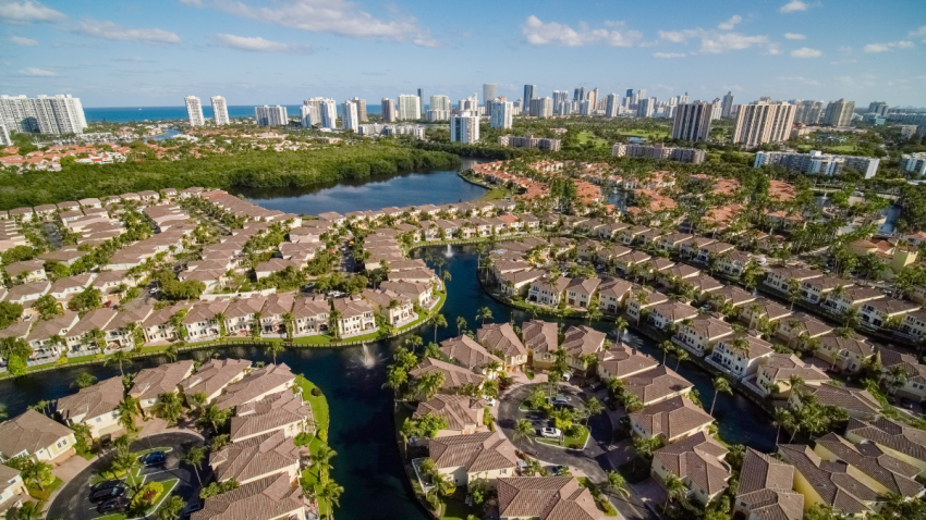 Homes in Miami-Dade County during the spring.