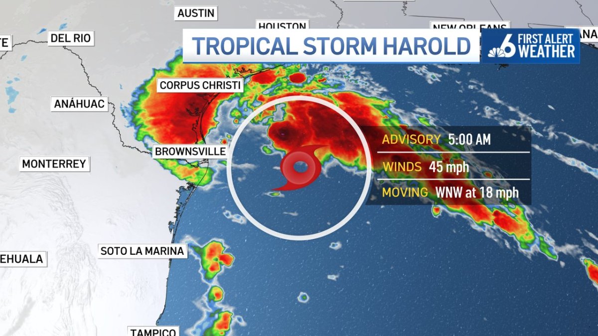 Se forma la tormenta tropical Harold en el Golfo de México mientras los meteorólogos vigilan a Franklin y otros 2 disturbios – NBC 6 South Florida