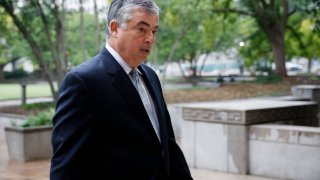 Apple senior vice president for services Eddy Cue arrives at the Prettyman U.S. Courthouse in Washington, D.C., on Sept. 26, 2023.