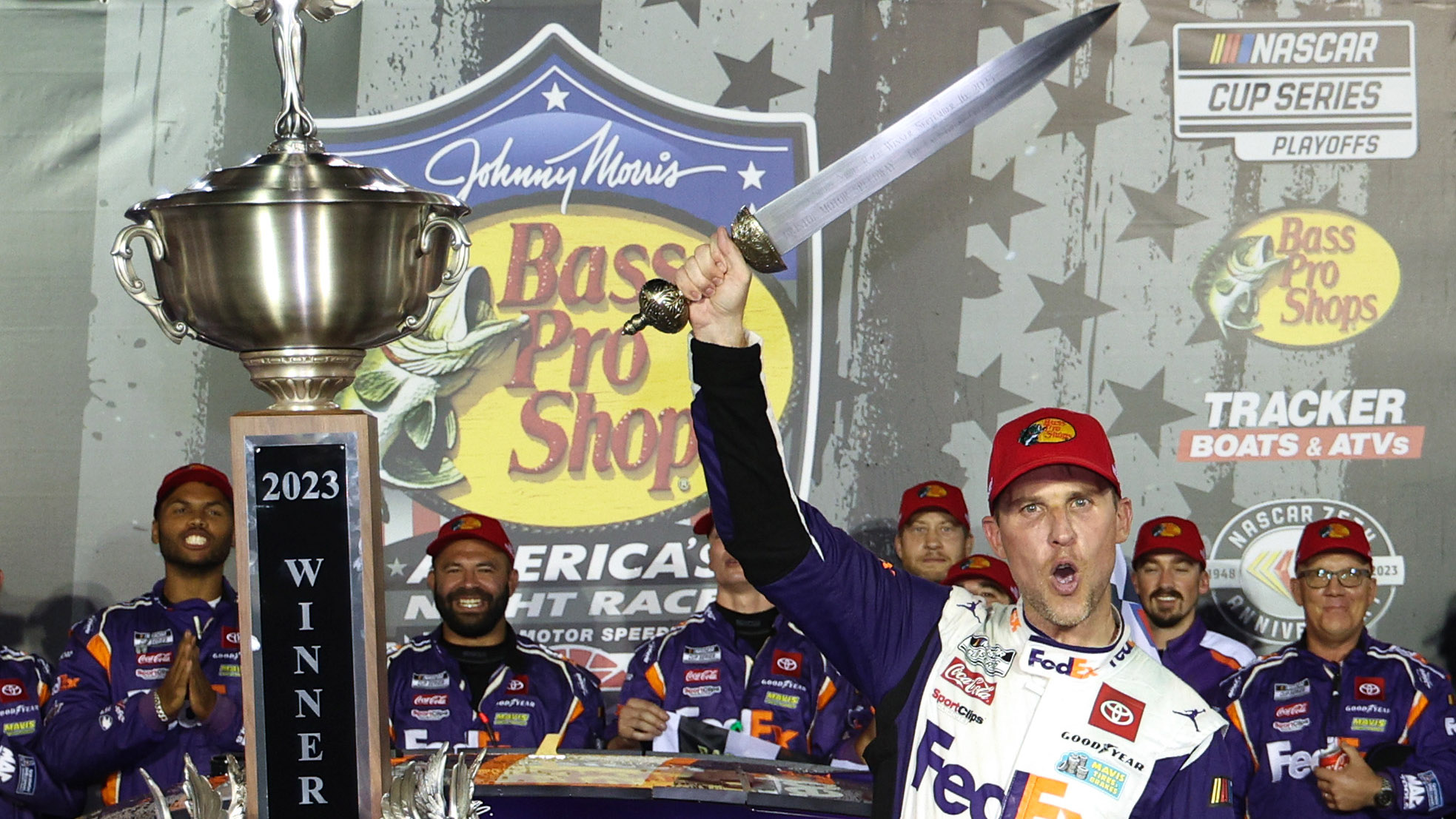 Denny Hamlin Wins At Bristol, Joey Logano Out Of NASCAR Playoffs – NBC ...