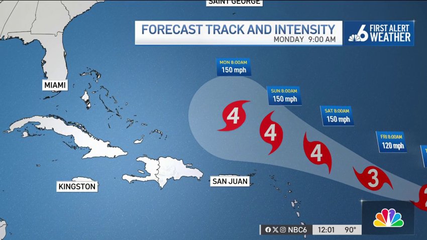 Tracking Lee as the storm churns through the Atlantic Ocean