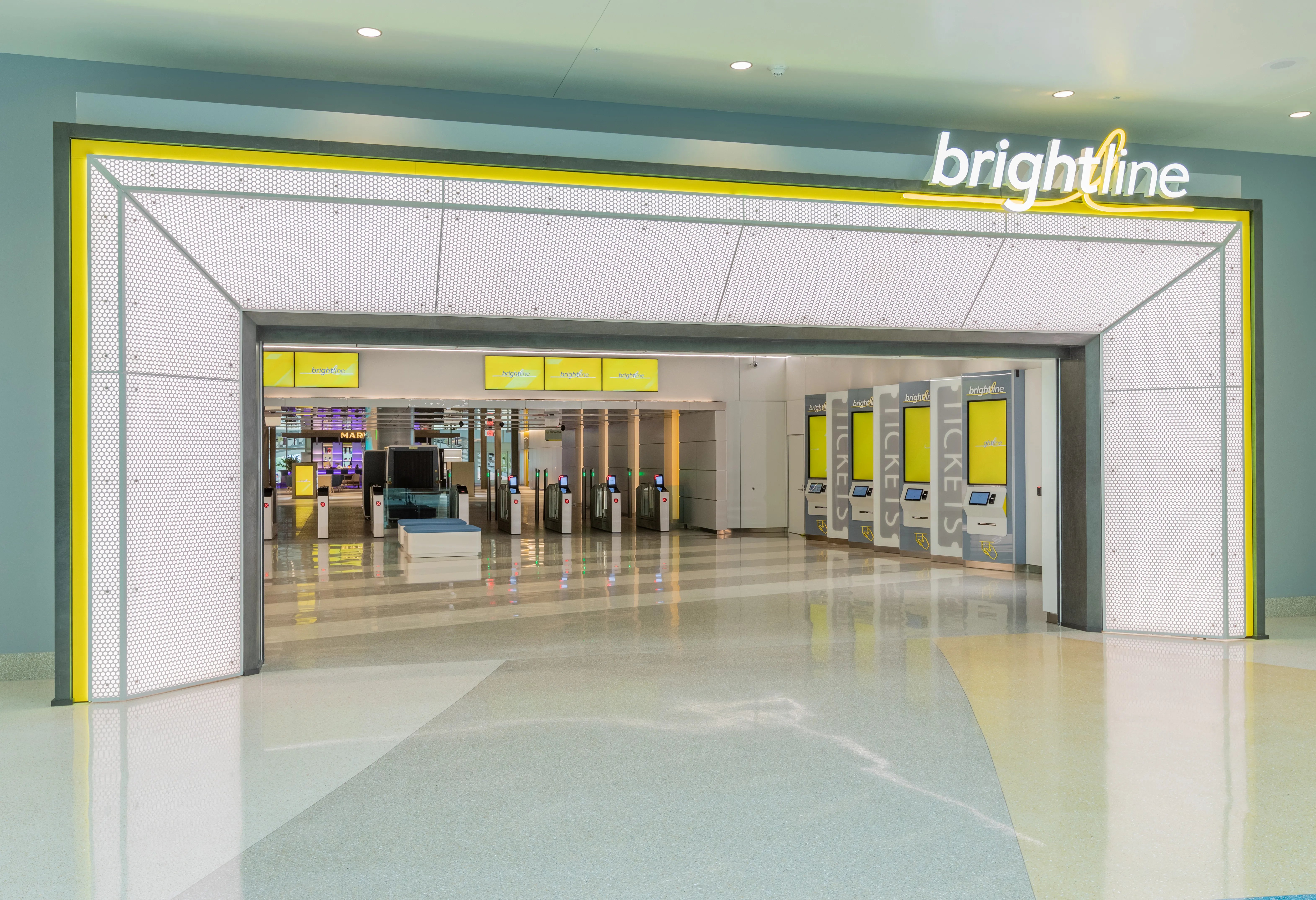 How does the Brightline station look inside?