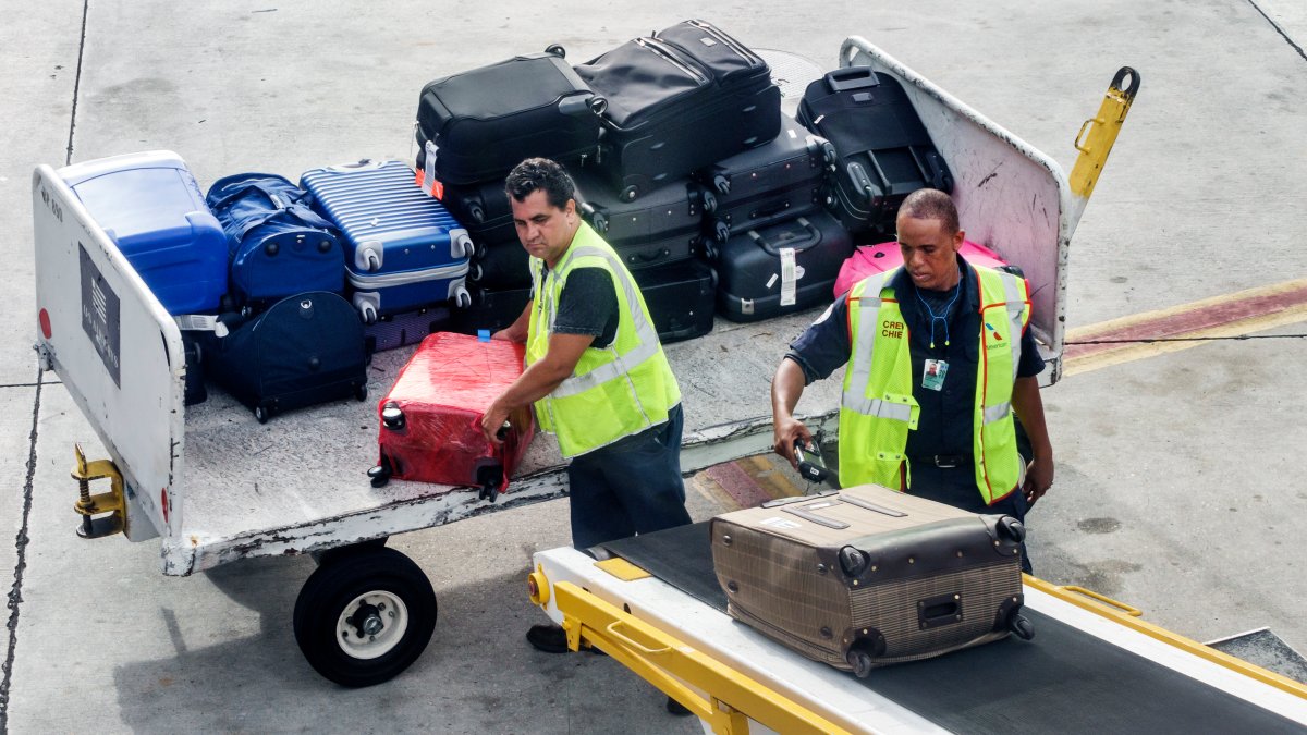 Baggage handlers share what happens to your luggage when you fly NBC