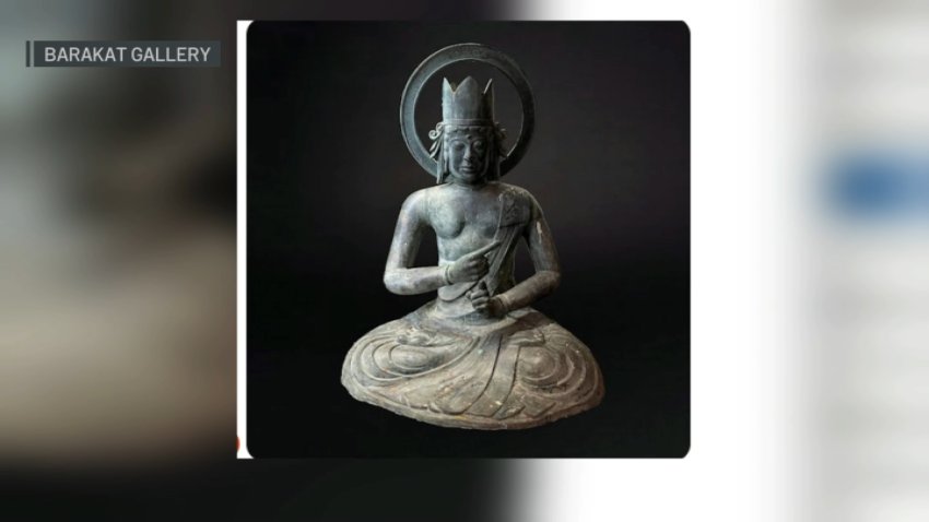 An undated image of a prized Buddha statue that was stolen from the Barakat Gallery.