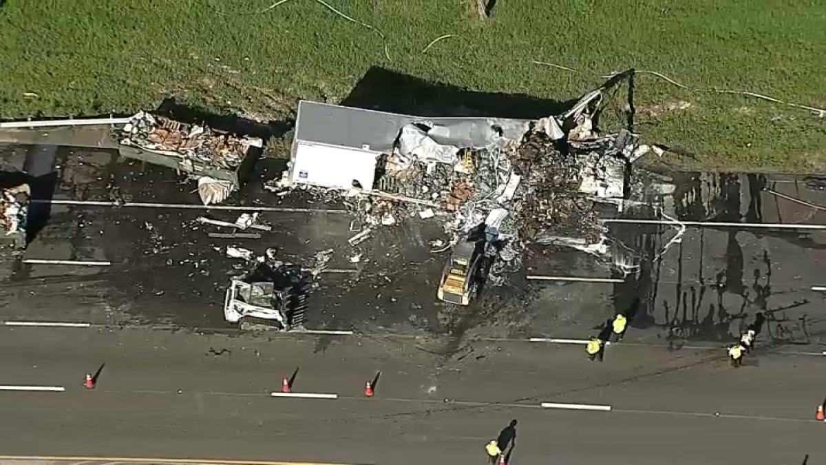 Tractor trailer fire along Florida’s Turnpike causing major traffic ...