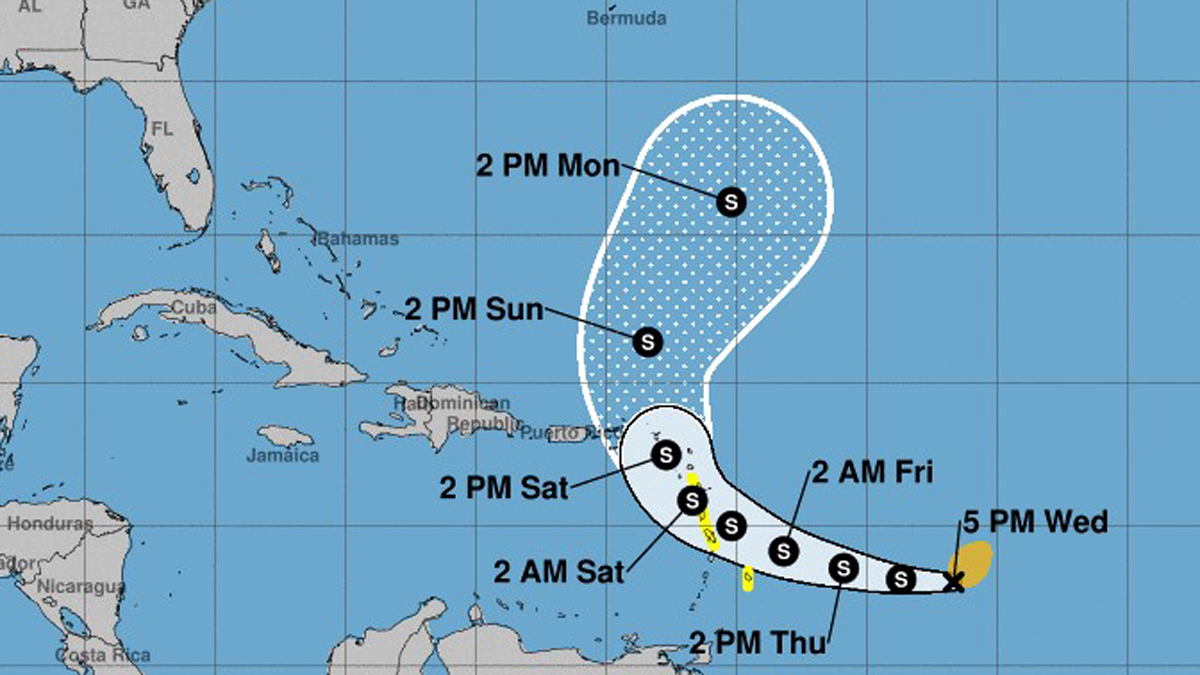 Tropical Storm Tammy forms in the Atlantic, watches issued for multiple