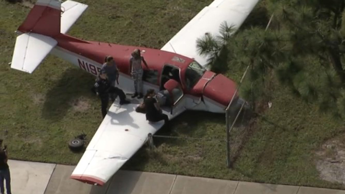 Pilot injured after small plane crashes near North Perry Airport in Pembroke Pines