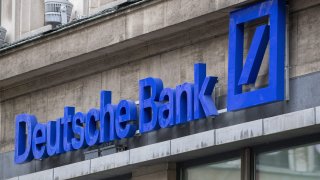 FILE - Illustration shows the logo of Deutsche Bank Brussels