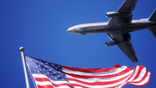 American Airlines and American Flag