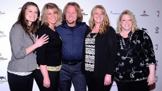 FILE - (L-R) Robyn Brown, Meri Brown, Kody Brown, Christine Brown and Janelle Brown from "Sister Wives"