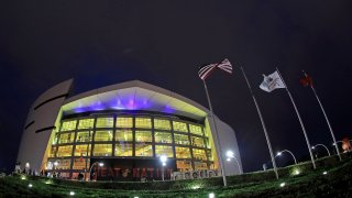 MIAMI, FL – OCTOBER 28: A general view of American Airlines Arena during a game between the Miami Heat and the Charlotte Hornets on October 28, 2016 in Miami, Florida. NOTE TO USER: User expressly acknowledges and agrees that, by downloading and or using this photograph, User is consenting to the terms and conditions of the Getty Images License Agreement.