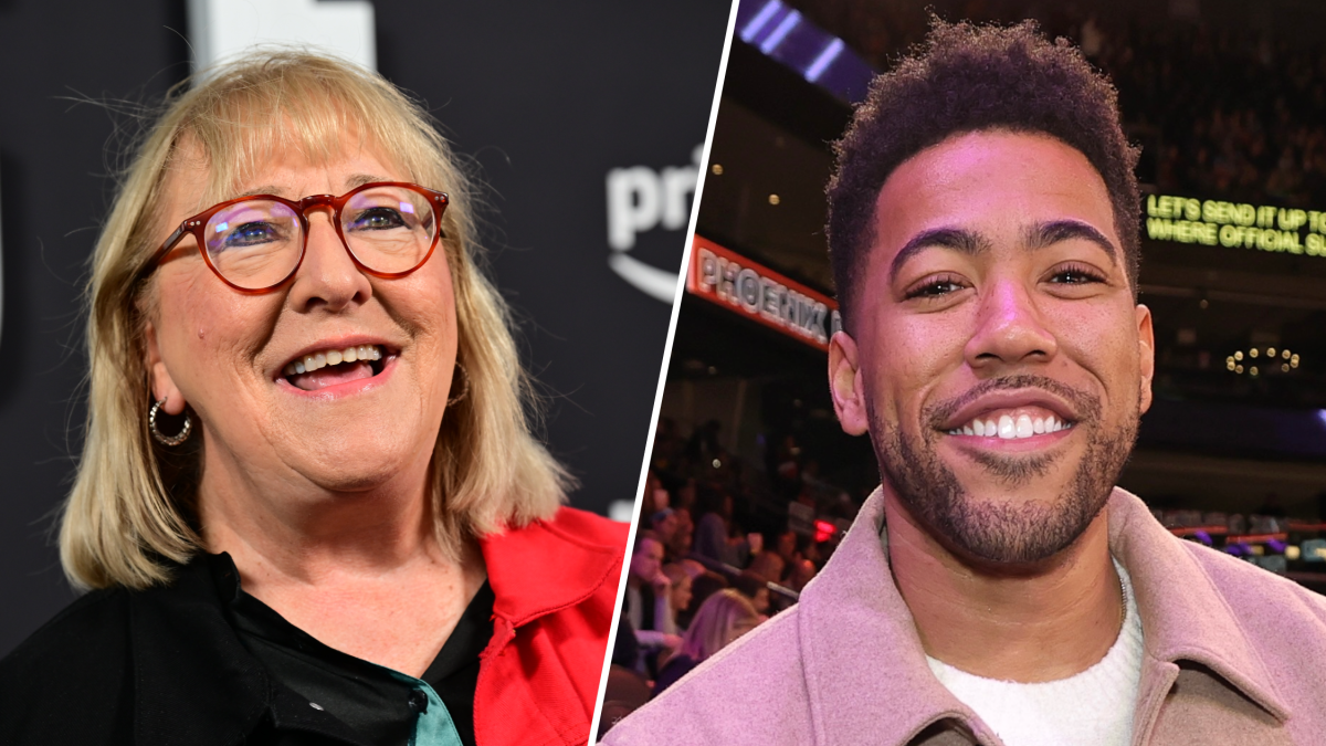 Jake from State Farm sits with Travis Kelce mother and cites Taylor Swift