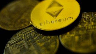 Ether tops $2,000 for the first time since April, bitcoin climbs to an 18-month high