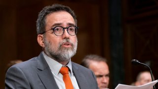 Arturo Bejar, former Facebook employee and consultant for Instagram, testifies before the Senate Judiciary Subcommittee on Privacy, Technology, and the Law during a hearing to examine social media and the teen mental health crisis, Tuesday, Nov. 7, 2023, on Capitol Hill in Washington.