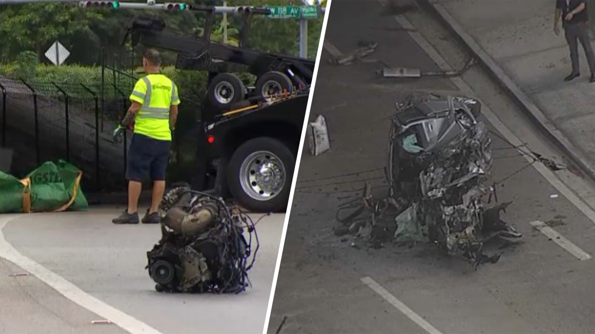 Video shows mangled wreckage of car after fatal Kendall crash