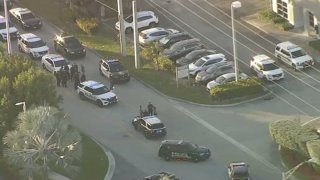 A suspect in a carjacking in Doral was taken into custody after a brief pursuit and bail out in Sweetwater Tuesday, officials said.