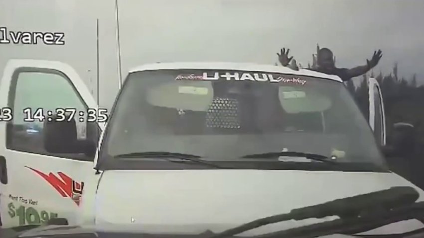 Dashcam shows wild chase involving U-Haul on Turnpike