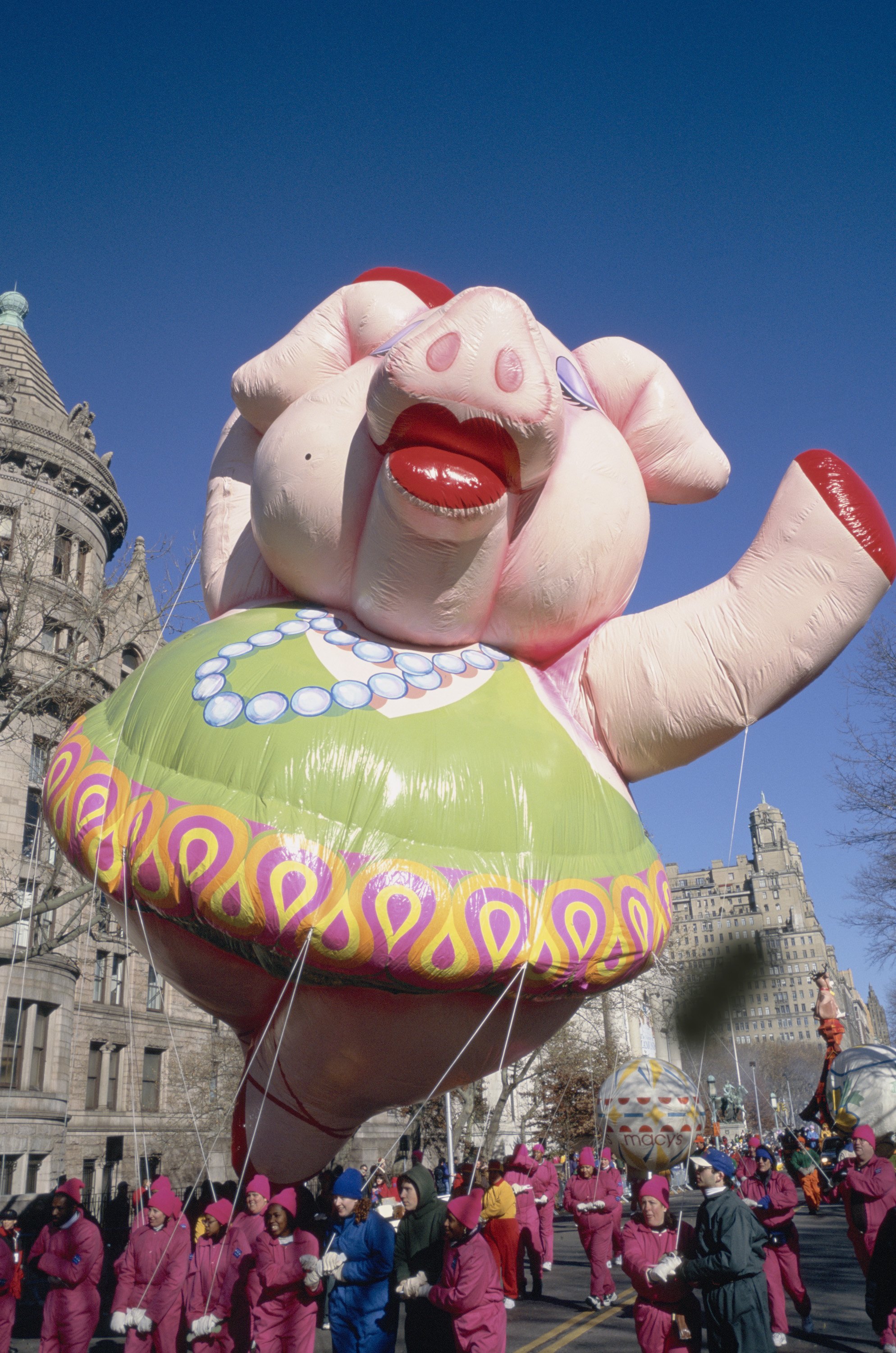 Pictured: A ballerina pig balloon during the 1997 Macy’s Thanksgiving Day Parade — Photo by: NBCU Photo Bank