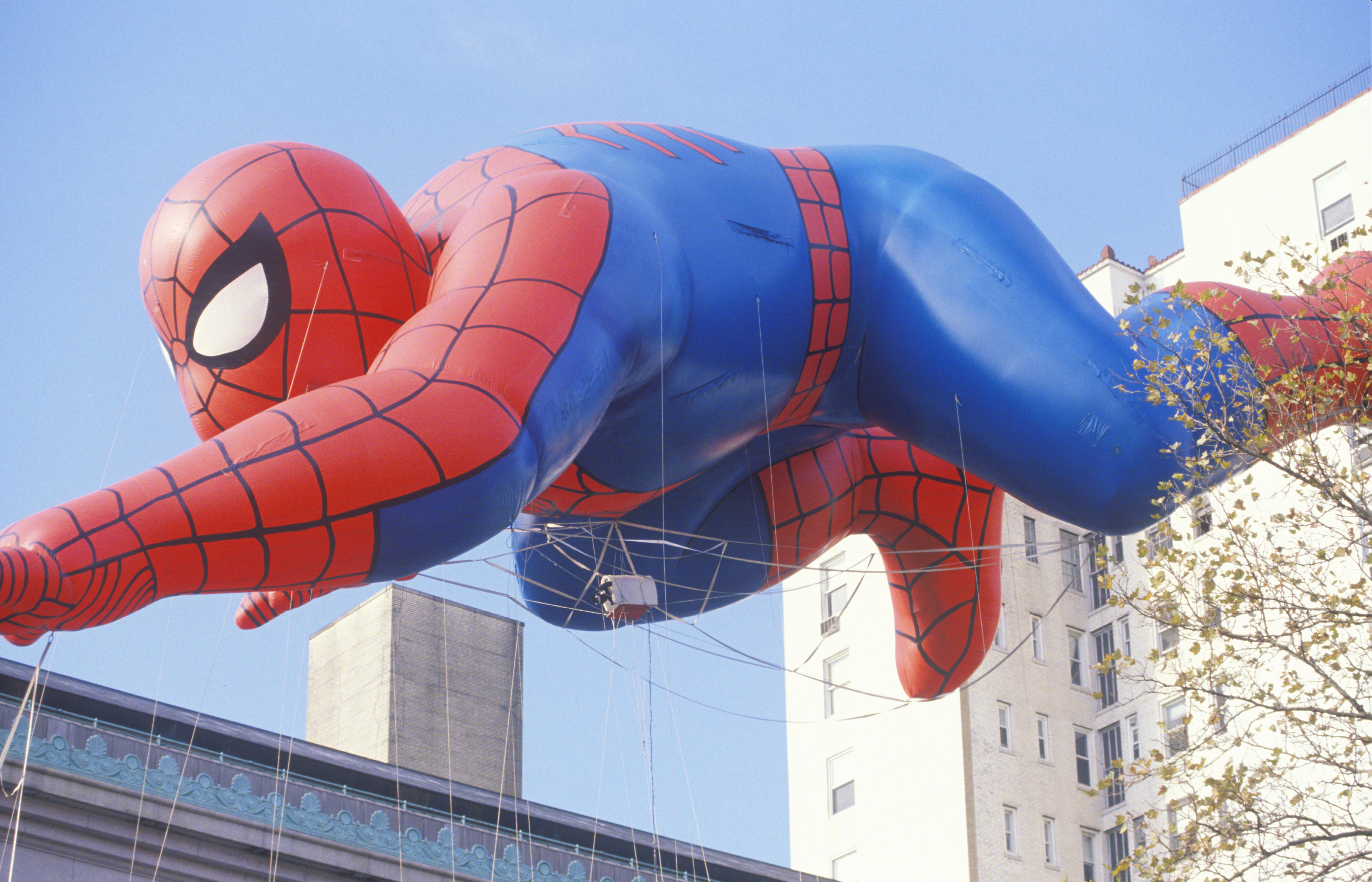 Spiderman Balloon in Macy’s Thanksgiving Day Parade, New York City, New York (Photo by: Joe Sohm/Visions of America/Universal Images Group via Getty Images)