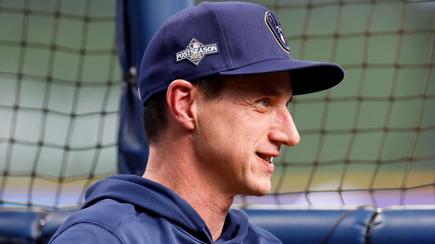 MILWAUKEE, WISCONSIN – OCTOBER 04: Craig Counsell #30 of the Milwaukee Brewers before the game against the Arizona Diamondbacks during Game Two of the Wild Card Series at American Family Field on October 04, 2023 in Milwaukee, Wisconsin. (Photo by John Fisher/Getty Images)