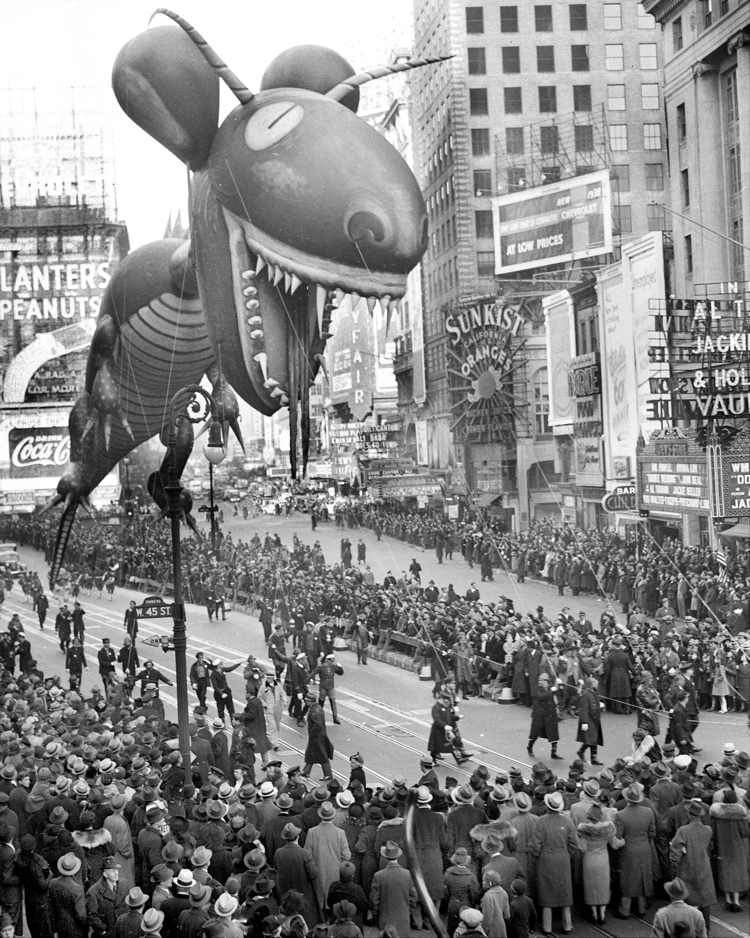 The Morton the Nantucket Sea Monster balloon floats down Broadway in thirteenth annual Macy’s Thanksgiving Day parade. (Photo by Walter Kelleher/NY Daily News Archive via Getty Images)