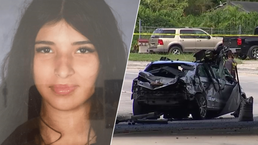 Video shows mangled wreckage of car after fatal Kendall crash