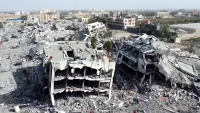 Desde el aire: así se ve Gaza tras 7 semanas de guerra 