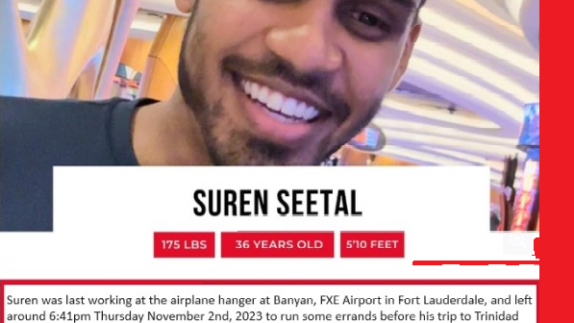 Missing: Suren Seetal last seen at Fort Lauderdale Executive Airport on ...