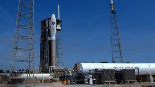 FILE - A United Launch Alliance Atlas V rocket carrying the X-37B Orbital Test Vehicle