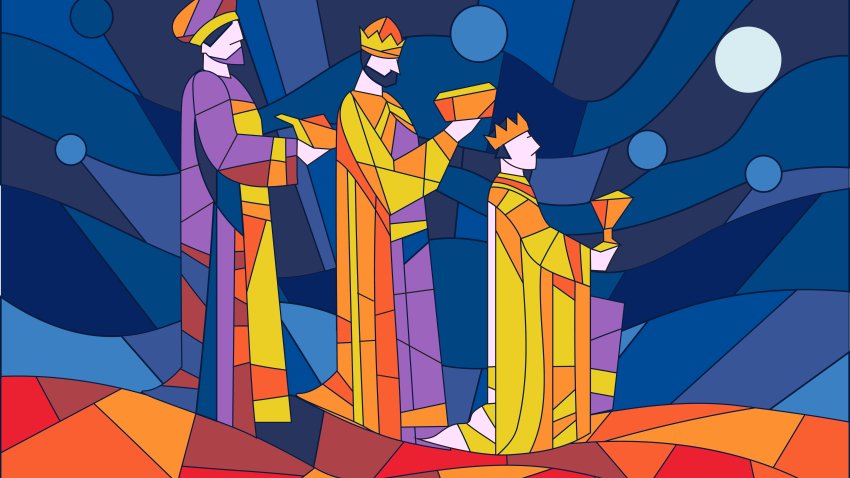 Illustration of Reyes Magos is Epiphany Christian Festival or Happy Three Kings Day