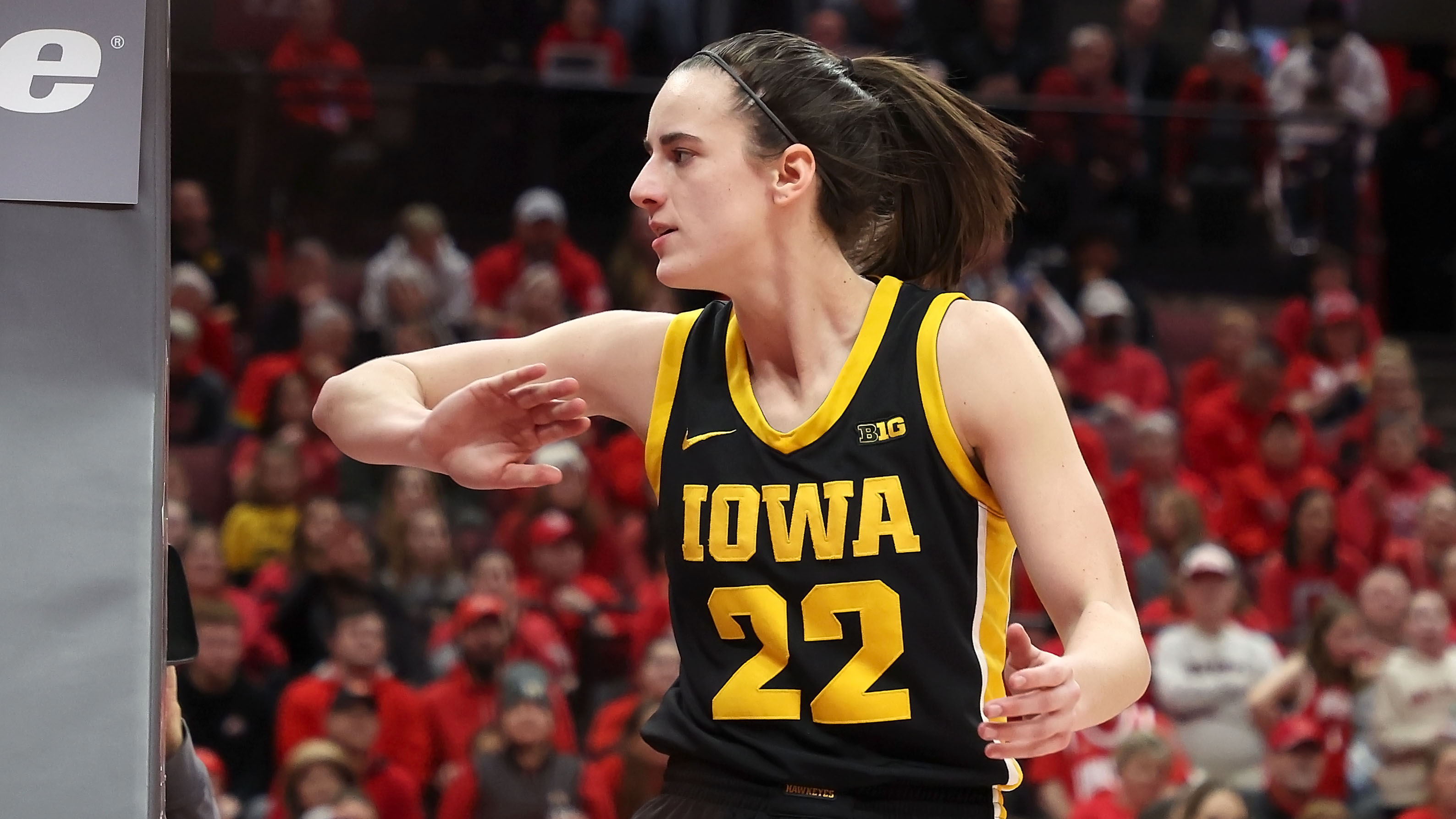 Caitlin Clark Knocked Down By Ohio State Fan Storming Court NBC 6   240121 Caitlin Clark Getty 