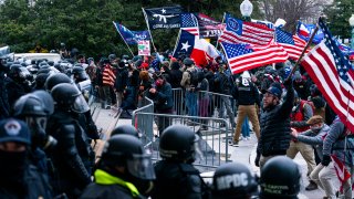 Supporters of President Donald Trump outside the U.S. Capitol on Jan. 6, 2021.