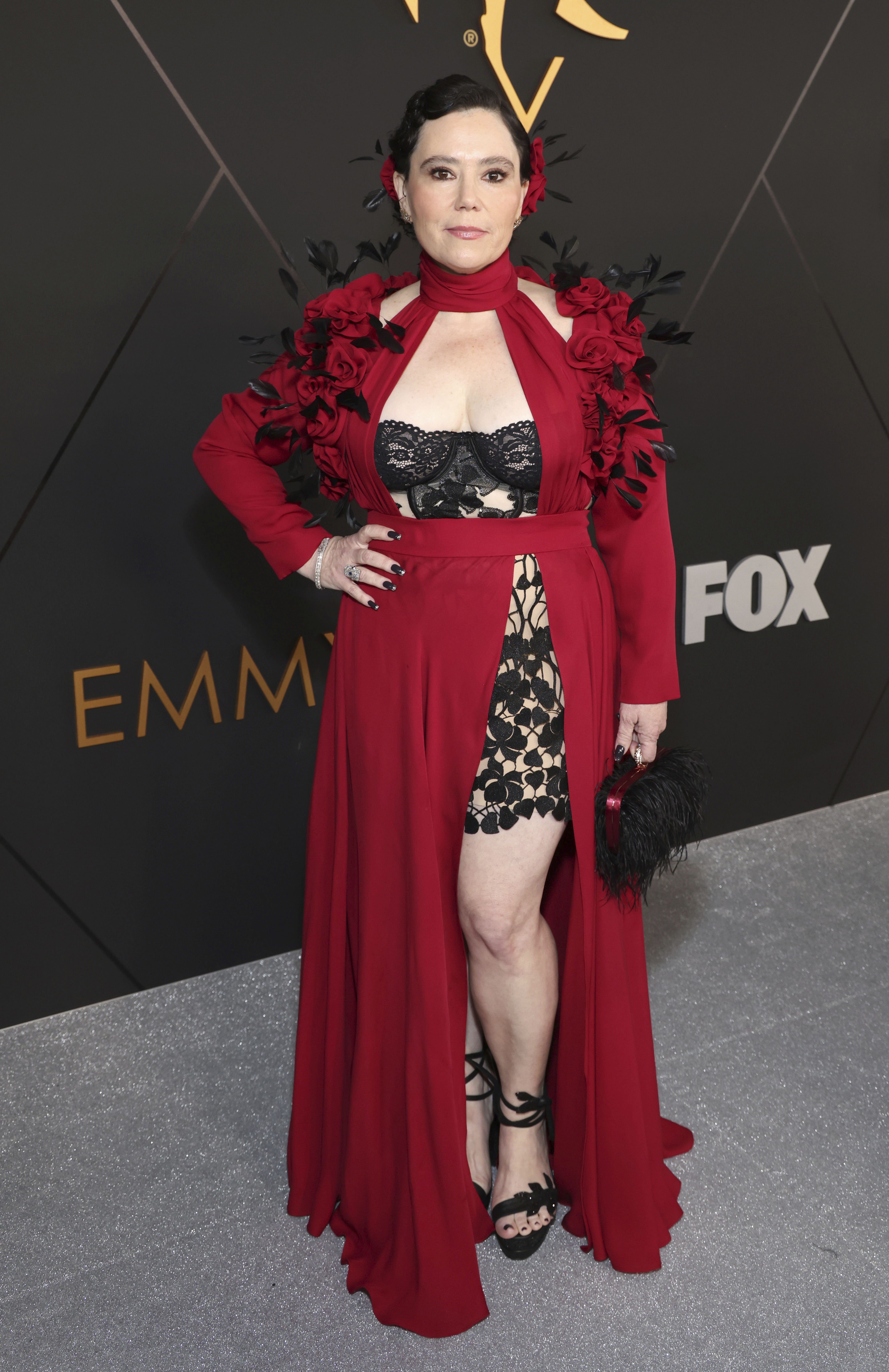 Alex Borstein walks the red carpet at the 75th Emmy Awards on Monday, Jan. 15, 2024 at the Peacock Theater in Los Angeles. (Photo by Mark Von Holden/Invision for the Television Academy/AP Images)