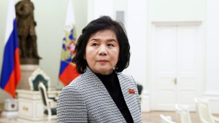 FILE - North Korean Foreign Minister Choe Son Hui arrives to meet with Russian President Vladimir Putin
