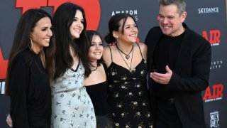 Matt Damon and family arrive for Amazon Studios' World Premiere Of "AIR"