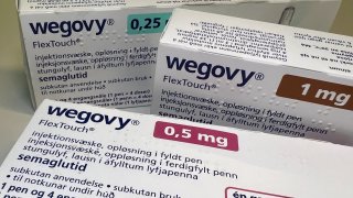 Boxes of Novo Nordisk’s weight-loss drug Wegovy in Oslo, Norway, Nov. 21, 2023.
