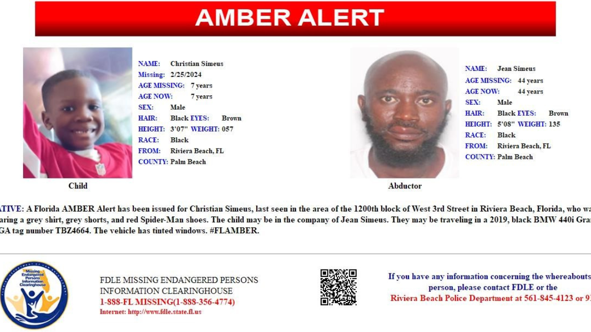 Florida Amber Alert for boy last seen in Palm Beach County NBC 6