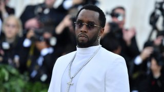 Sean Combs arrives for the 2018 Met Gala on May 7, 2018