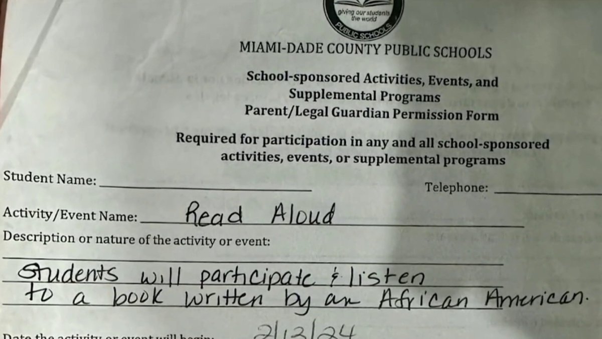 Miami school hands out permission slip for reading activity with African American author - Vimarsana News