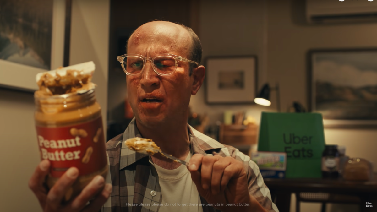 Uber Eats Tremendous Bowl advert criticized for like a peanut allergy joke