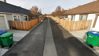 The street in Reno, Nev., where two homicides occurred Saturday.