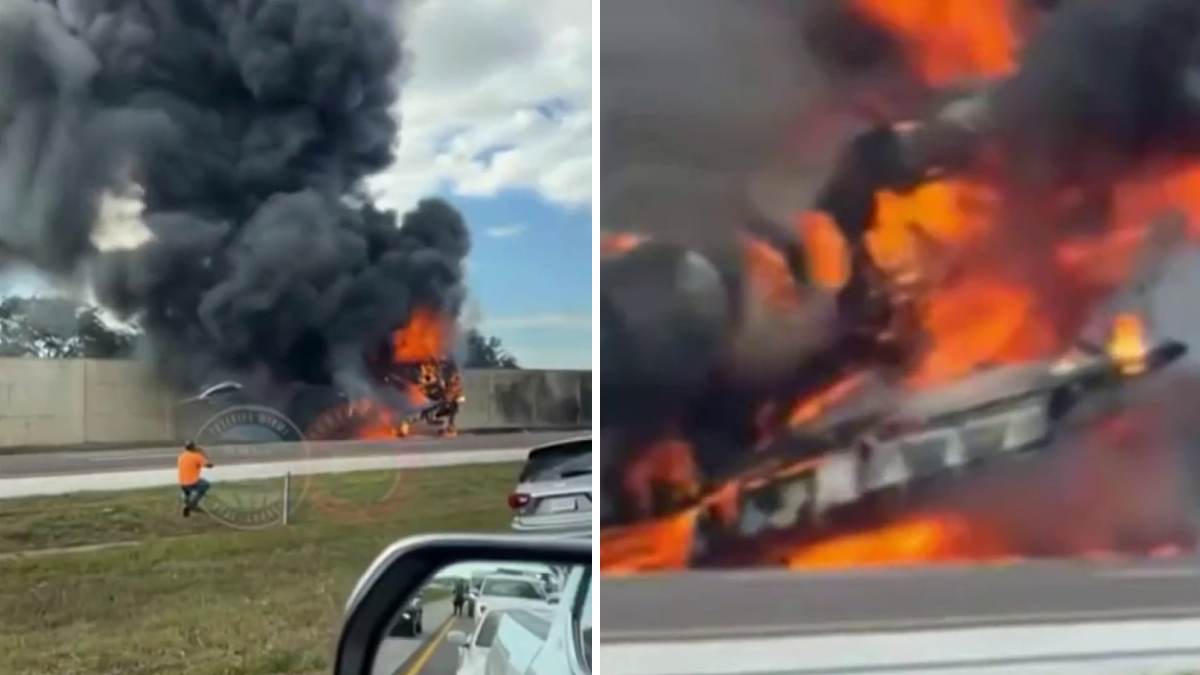 Florida plane crash Witnesses describe fiery scene of jet crash on I