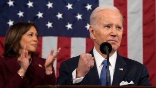 President Joe Biden delivers the State of the Union address to a joint session of Congress on Feb. 7, 2023