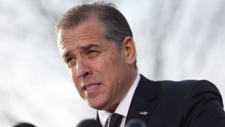 Hunter Biden, son of President Joe Biden, makes a statement to the press outside the U.S. Capitol about testifying publicly to the House Oversight and Accountability Committee on Wednesday, December 13, 2023. 