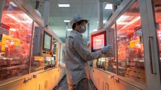 A photovoltaic module company in Hefei, Anhui province, on Feb. 20, 2024.