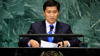 Batbold Sukhbaatar of Mongolia addresses the Millennium Development Goals Summit at the United Nations headquarters in New York, September 22, 2010.