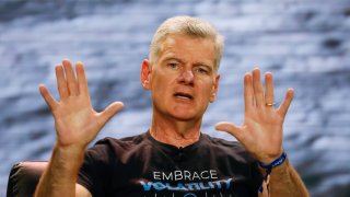 Mark Yusko, chief executive officer and chief investment officer of Morgan Creek Capital Management, speaks during the Bitcoin 2022 conference in Miami, Florida, U.S., on Wednesday, April 6, 2022.